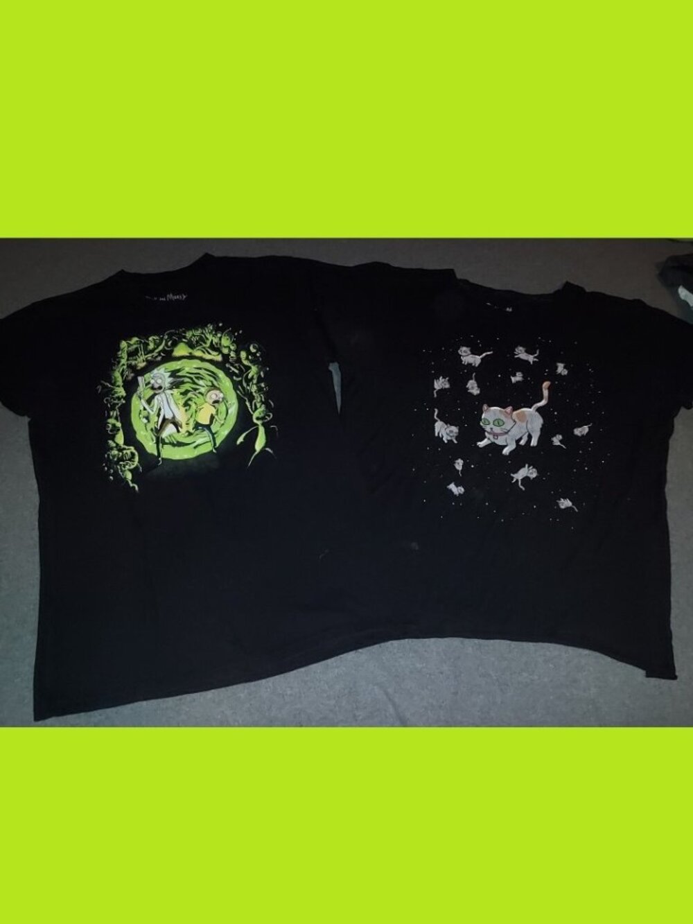 LOT Rick and Morty Shirts Adult Swim Space Portal Monsters & CATS Adult M Jr 2XL